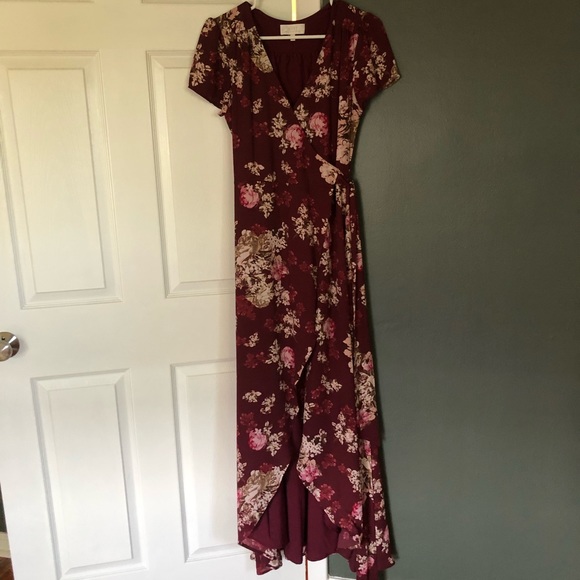 Wayf Floral Wrap Dress - Picture 2 of 8